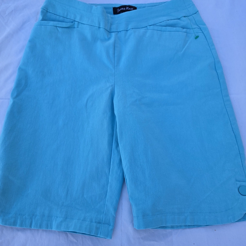 Women's Aqua Bermuda Shorts